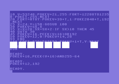 Programming sprites on the Commodore 64, a simple tutorial using BASIC V2