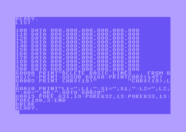 Commodore 64 keyboard buffer tricks: deleting and creating BASIC lines from BASIC